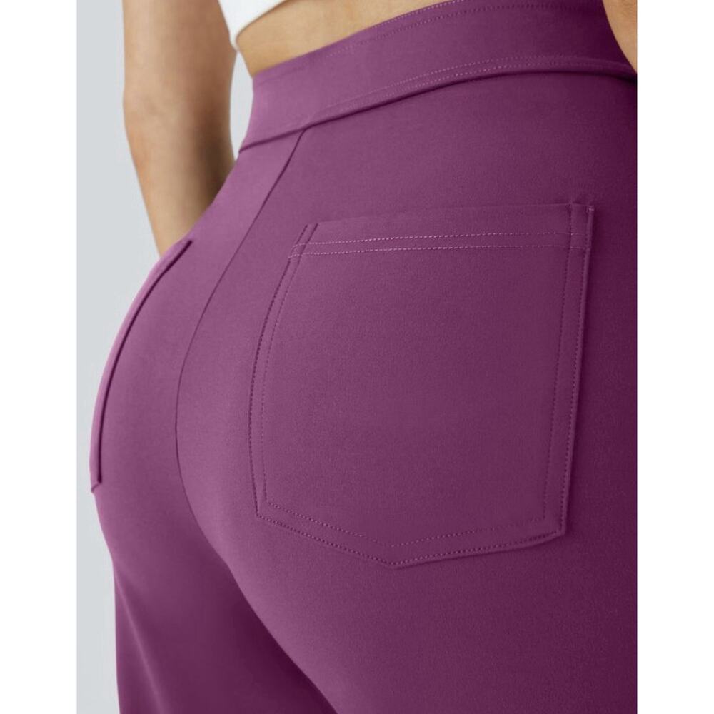 Halara DayStretch High Waisted Pockets Straight Leg Casual Pants med-regular - Picture 4 of 8